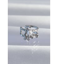 Pirinç Gümüş Renk İncili Ahtapot Earcuff Küpe TJ-BKP9332