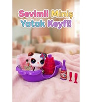 Sevimli Miniş Köpek ve Yatak Odası Oyun Seti - Aksesuarlı Figür Oyuncak