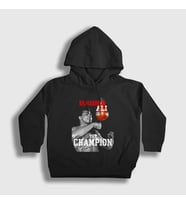 Presmono Unisex Çocuk Siyah Champ Boxing Boks Muhammad Muhammed Ali Kapüşonlu Sweatshirt 507422tt