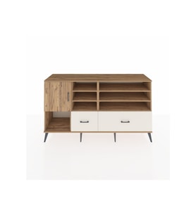 Kronos Konsol 8 Raflı 2 Çekmeceli Tek Kapaklı  176x59x99 Çam-Çam/Aytaşı