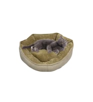 Yumuşak Silinebilir Kedi ve Köpek Yatağı, 55 cm, Kahverengi