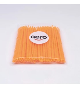 Aero Çuvaldız Plastik Dar Delik Kısa 12,5 cm (100 Adet) Turuncu