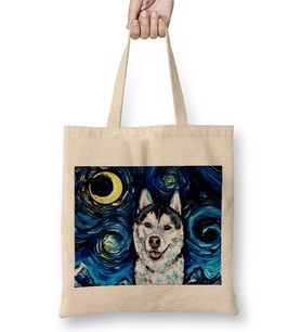 Dog Husky Night 2 Bez Çanta Uzun Saplı