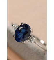 BLUE TOPAZ PIRLANTA YÜZÜK - AK467
