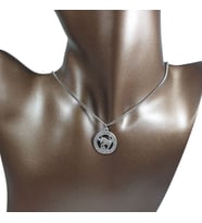 Orora Bronz/Gümüş Renk 22mm Boğa Burcu Figürlü Kolye (Gümüş)