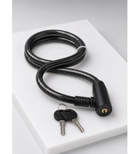 Anahtarlı Çelik Halat Kilit 12 Mm Güçlü Bisiklet Kilidi 80 Cm Pvc Kaplamalı Elektrikli Scooter Moto