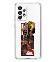 Samsung Galaxy A33 Uyumlu Rap Starlar Eminem Tupac Snoop Dogg Desenli Şeffaf Telefon Kılıfı