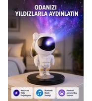 Astronot Projeksiyon Lambası Bluetooth Müzikli Ve Uzaktan Kumandalı