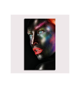 DBSanatevi Neon Makyajlı Kadın Tablo 50 X 70 Cm