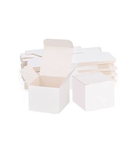 Düğün , Nişan , Kına İçin Kraft Mini Hediye Kutusu 6x6x6 Cm 50 Adet