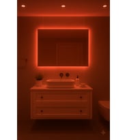 Digital Hayat  Dikdörtgen Ayna  Beyaz Günışığı Amber Mavi Kırmızı RGB  Işıklı Banyo Makyaj Aynası Dekoratif