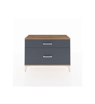 Arges Şifonyer 2 Çekmeceli 88x30x64 Çam-Antrasit