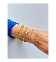 Altın Kaplama 4'Lü Kombin Bileklik Seti Gold Renk Zincir Bilezik Künye