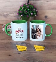 Drama Öğretmeni Kupa Bardak Yeşil Fotoğraflı Öğretmenler Günü Hediyesi
