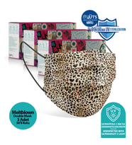 Medizer Leopar Desenli Cerrahi Maske Meltblown Kumaş - 150 Adet