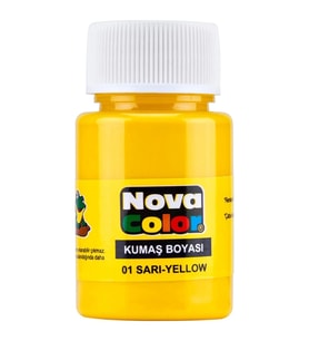 NOVA COLOR SARI 30 CC ŞİŞE KUMAŞ BOYASI