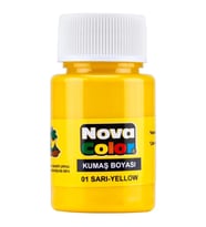 NOVA COLOR SARI 30 CC ŞİŞE KUMAŞ BOYASI
