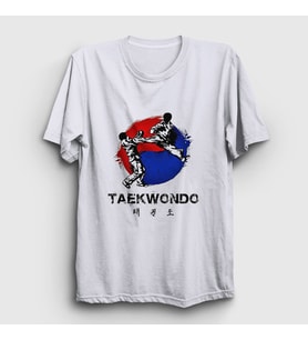 Presmono Unisex Beyaz Dwit Chagi Taekwondo Ufc Mma Tekvando T-Shirt 496843tt