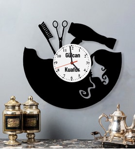 Kişiye Özel Kadın Kuaför Tasarımlı Duvar Saati