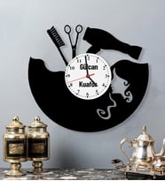 Kişiye Özel Kadın Kuaför Tasarımlı Duvar Saati