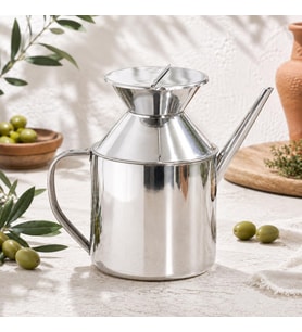 1000 ml 304 Paslanmaz Çelik Yağdanlık, İnce Uçlu Kulplu Yağ Şişesi
