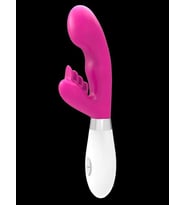 Fastieshop Titreşimli G-Spot Vibratör 21 cm (Beyaz-Pembe)