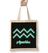 Aquarius Zodiac Sign Bez Çanta Uzun Saplı