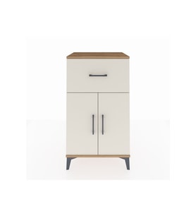 Hyperion Komodin Tek Raflı Tek Çekmeceli 2 Kapaklı 60x44x106 Çam-Aytaşı