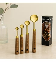 Altın Renk Metal 4'lü Ölçü Kaşık Seti (15ml, 5ml, 2.5ml, 1.25ml)