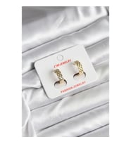 Mey İthalat® 14K Gold Renk Kaplama CM Kadın Küpe