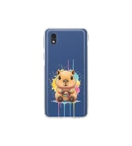 Samsung Galaxy A01 Core ile Uyumlu Splash Kapibara Tasarımlı Şeffaf Silikon Kılıf