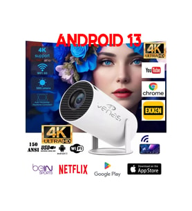 Taşınabilir Ev ve Ofis İçin Sesli Sinema Projeksiyonu, Android 13 İşlemcili