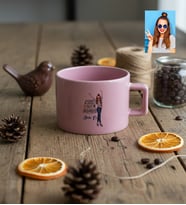 Kişiye Özel Karikatürlü Cute But Aquarius Kova Burcu Lüks Pastel Fincan Doğum Günü Hediyesi