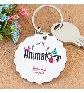 İsme Özel Animatör Papatya Anahtarlık