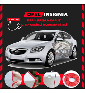 Opel İnsignia Oto Araç Kapı Koruma Fitili 5metre Parlak Kırmızı Renk