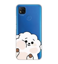 Xiaomi Redmi 9C / 10A Uyumlu Sevimli Karakter Tasarımlı Şeffaf Telefon Kılıfı