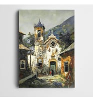 Soyut Evler Kanvas Tablo