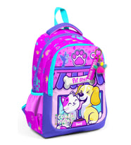 Coral High Kids Kedi Köpek Desenli Üç Bölmeli Okul Sırt Çantası 23646