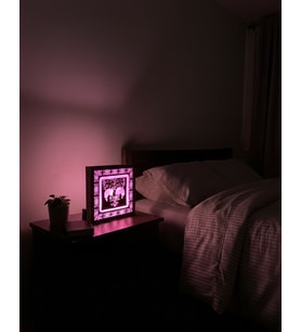 Işıltılı Anılar  Dekoratif Silüet Pano Led Gece Lambası  Pembe