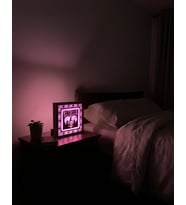 Işıltılı Anılar  Dekoratif Silüet Pano Led Gece Lambası  Pembe