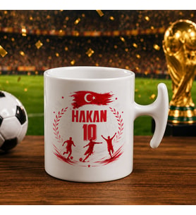 BK Gift Kişiye Özel Türkiye Taraftar Temalı 2026 Dünya Kupası Tasarımlı Hammer Kupa Bardak -6, Tek Yürek Milli Takım Ruhu