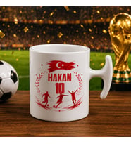 BK Gift Kişiye Özel Türkiye Taraftar Temalı 2026 Dünya Kupası Tasarımlı Hammer Kupa Bardak -6, Tek Yürek Milli Takım Ruhu