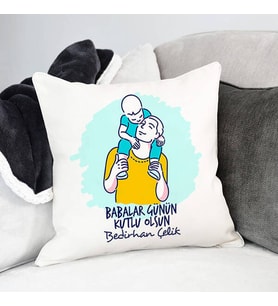 Kişiye Özel Baba ve Evladı Duygusal Yastık