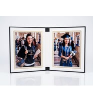 2+1 dikey fotoğraf Ahşap kapaklı mezuniyet albümü şerit kapak