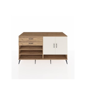 Kronos Konsol 4 Raflı 2 Çekmeceli 2 Kapaklı 176x59x99 Çam-Aytaşı/Çam
