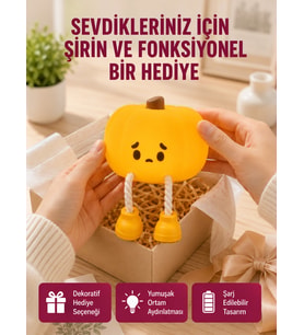 Şarjlı Pumpkin Led Masa Lambası Zamanlayıcılı Dokunmatik Yeni Nesil