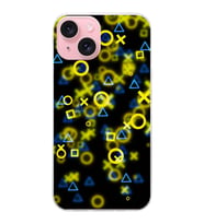 PrintiFy Apple iPhone 15 Plus Uyumlu Semboller Tasarımlı Slim Fit Şeffaf Silikon Kılıf