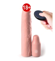 Fantasy Extension Elit Kumandalı Titreşimli 22 Cm Uzatmalı Silikon Penis Kılıfı