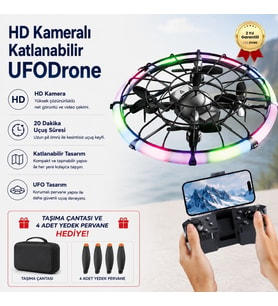 Drone HD Kameralı Katlanabilir Brushless Motorlu UFO