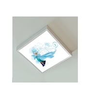 Elsa Frozen Çocuk Odası Led Avize-60cmx60cm Büyük Kare-1.5kg Hafif- 60w Güçlü Işık-sıva Üstü Montaj